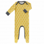 Arthur et Zoe Pyjama en coton organic avec pieds FRESK (Vintage Yellow)