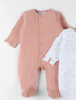 Arthur et Zoe Pyjama coton 'Petit guépard' terracotta de Noukies