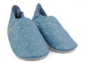 Arthur et Zoe Chaussons Bobux en cuir 'Dino' (bleu)