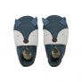 Arthur et Zoe Chaussons Bobux en cuir 'Renard' (Navy)