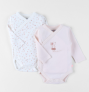 Arthur et Zoe Lot de 2 bodys m.longues 'Souris / Fleuri' de Noukies